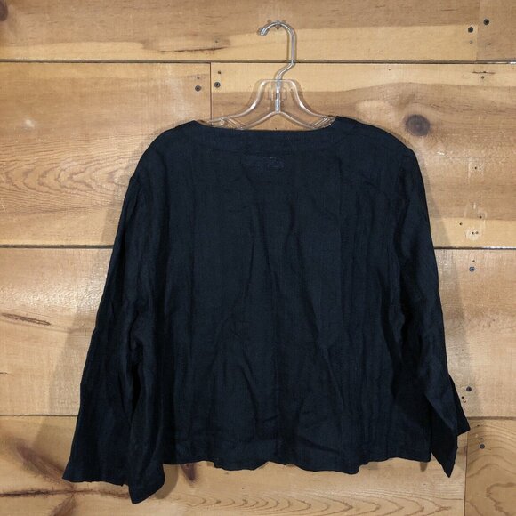 FLAX Lot Of 2 Button Up 100% Linen Casual Shirt Womens Size Medium Comfort - Picture 11 of 11